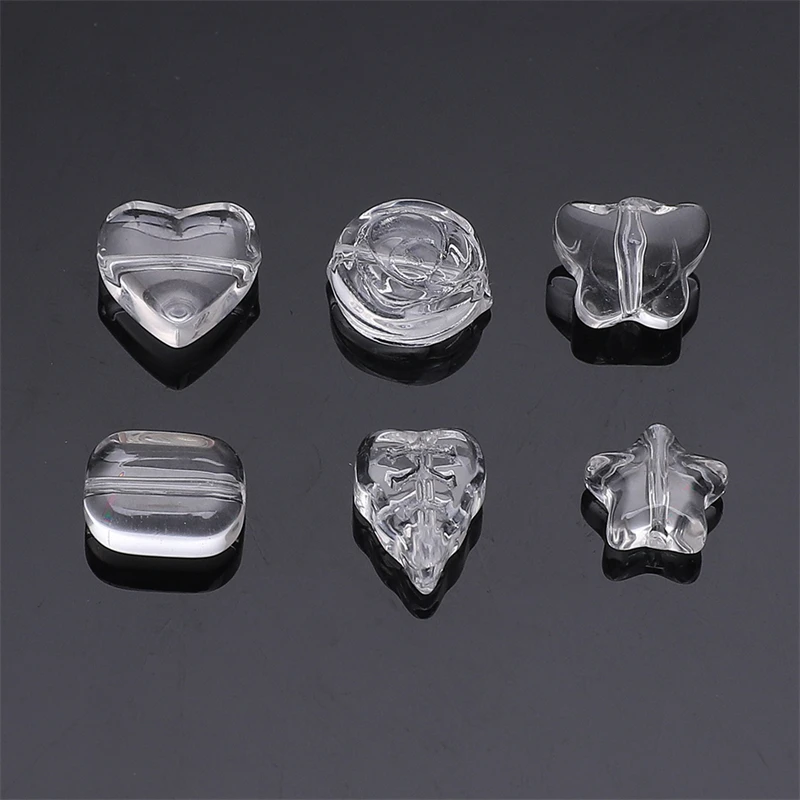 

20pcs Czech Crystal Beads Crystal AB Color Glass Star Heart Leaves Transparent Beads for DIY Jewelry making Necklaces Earrings