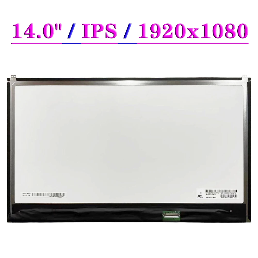 

LP140WFA-SPY1 LP140WFA- (SP)(Y1) For LG 14Z90ND 14Z980 14Z990 Laptop LCD Screen EDP 30Pins FHD 1920x1080 IPS Display Panel