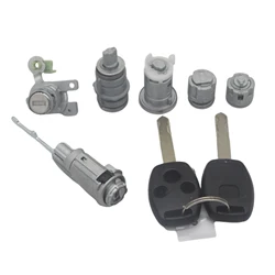 AL229 6PCS FULL LOCK SET IGNITION SWITCH DOOR LOCK BARREL FOR HONDA ACCORD 2003-2007