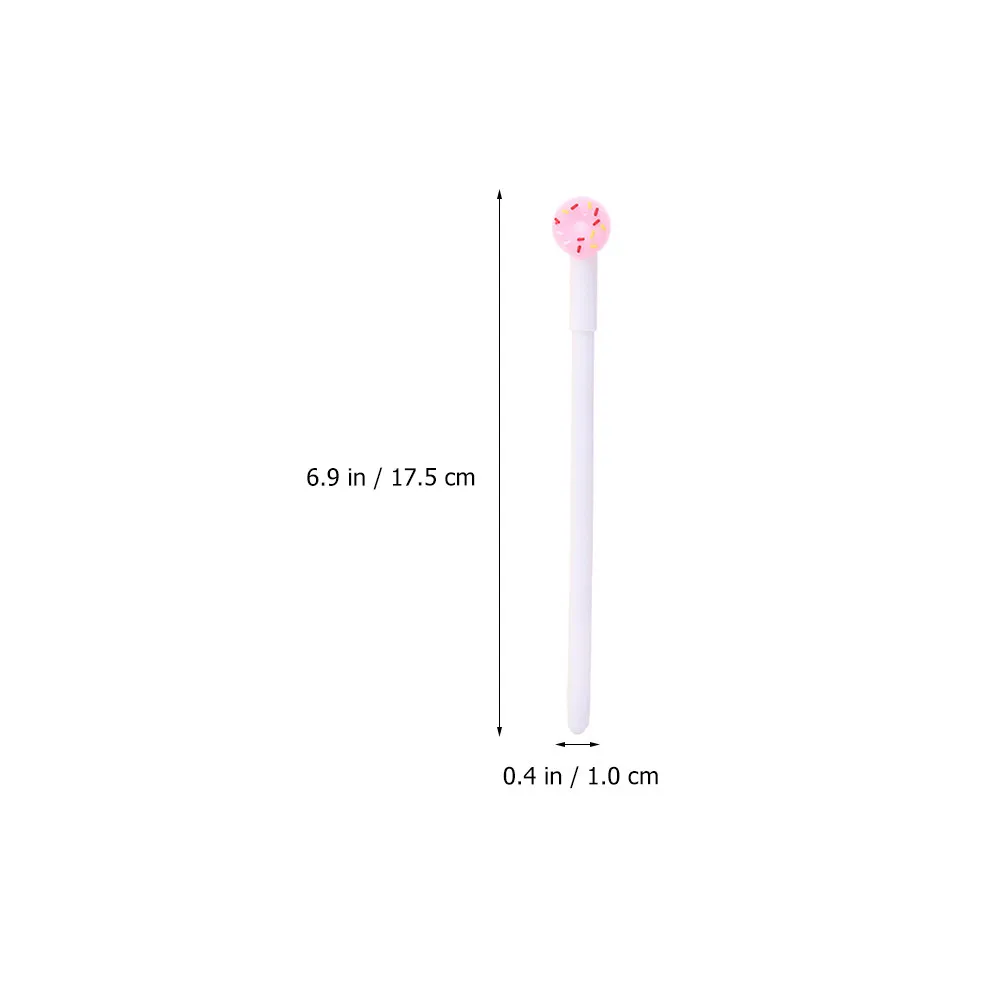 20Pcs Creative Cartoon Gel Pens Donut Silicone Plastic Material Smooth Writing Student Office Signature Neutral Pens