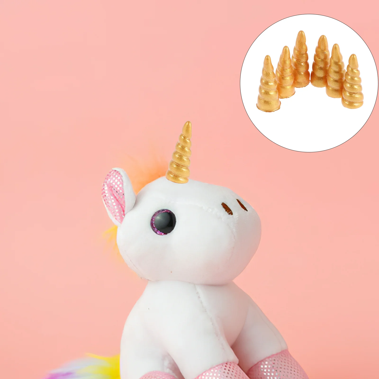 

10 Pcs Unicorn Accessories Embellishment Golden Adornment Easter-themed Horn Hairband K Cartoon