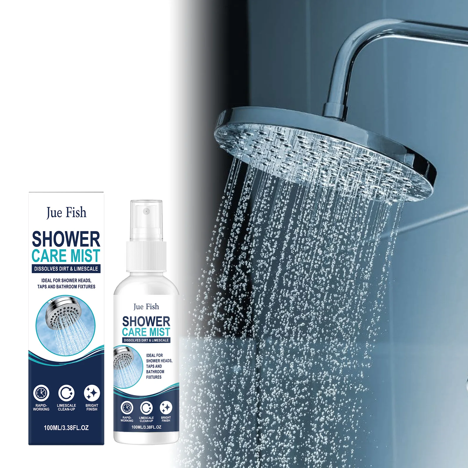 Shower Care Mist-Breaks down limescale, restores the shine of hardware, improves water flow, and maintains bathroom accessories