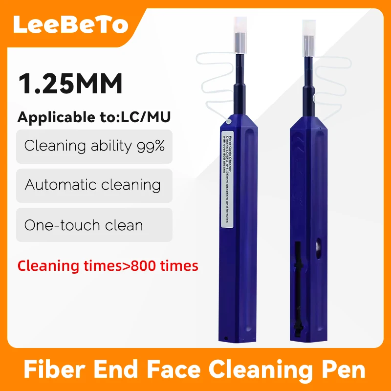 LC/SC/FC/ST Cleaner Tool 1.25mm and 2.5mm Fiber Optic Cleaning Pen Universal Connector 800 Cleans Fiber Optic Cleaner