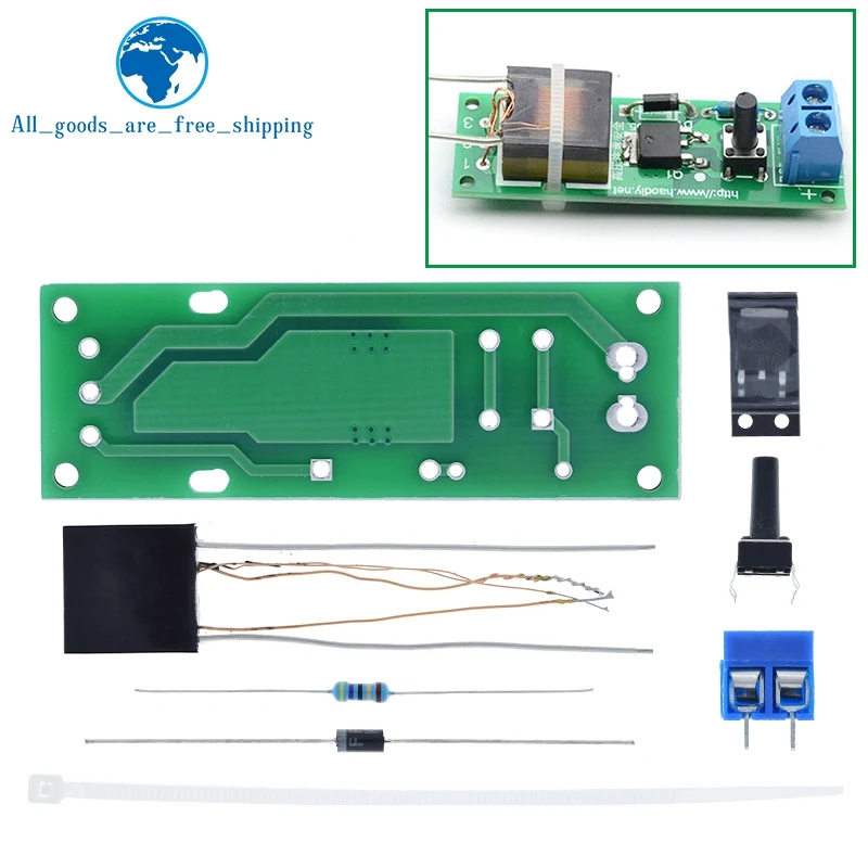 TZT HV-1 High Voltage Generator Arc Ignition DIY Kit Arc Generator Arc Cigarette Igniter Kit High Voltage Module DC 3-5V Lighter image 5