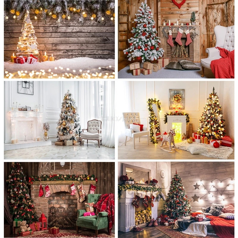 

Christmas Theme Photography Background Snowman Christmas tree Backdrops For Photo Studio Props ZLSY-67