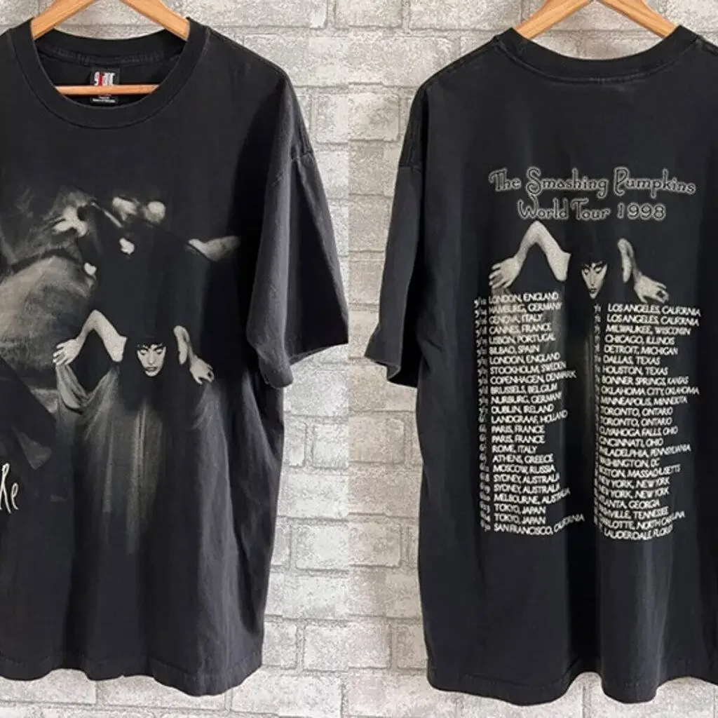 90s The Smashing Pumpkins Adore Albums 2 sided black T shirt Unisex NH11094