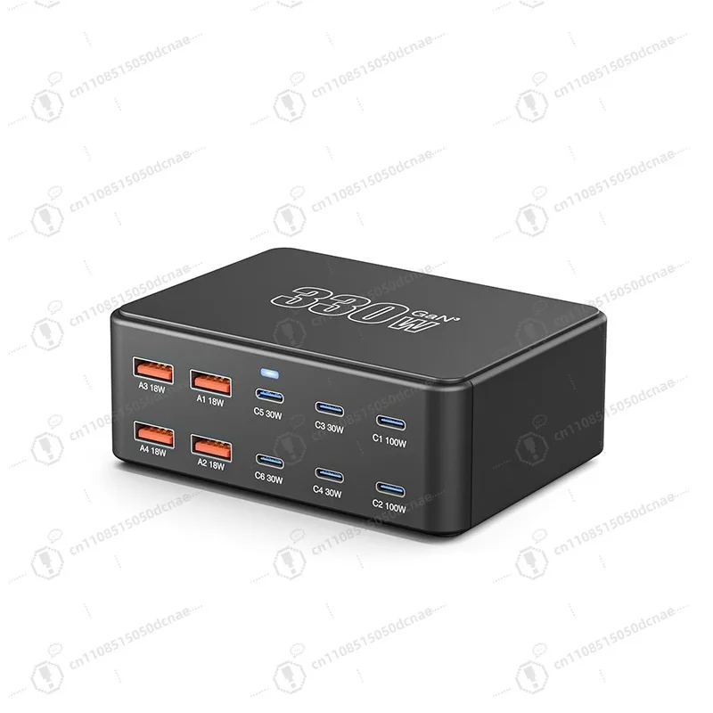 GaN Material 330W Multi Port Power Adapter 10 Interface Charging Equipment For Daily Electronic Devices Use