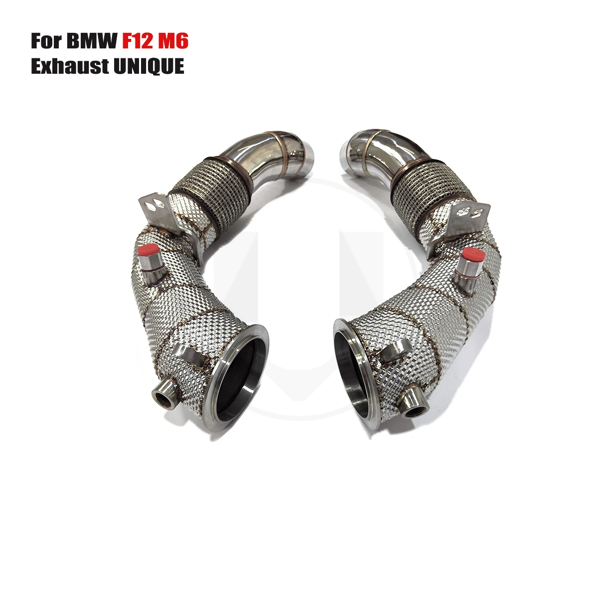 

UNIQUE For 2013-2015 BMW F06 F12 F13 M6 V8 4.4T without cat downpipe With insulator downpipe without cat exhaust pipe