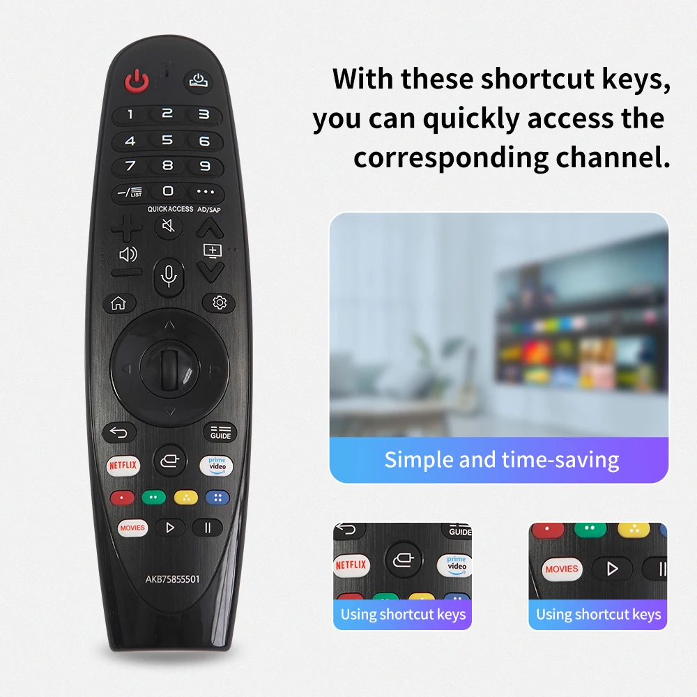 New MR20GA AKB75855501 Universal TV Remote Control  Suitable For LG Smart TV With Netflix Keys