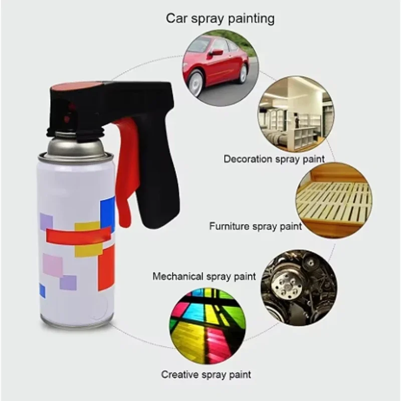 Auxiliary Hand Spray Gun Spray Paint Booster Handle Car Wall Hand Crank Hand Sprayer Handle Self Spraying Can Tool