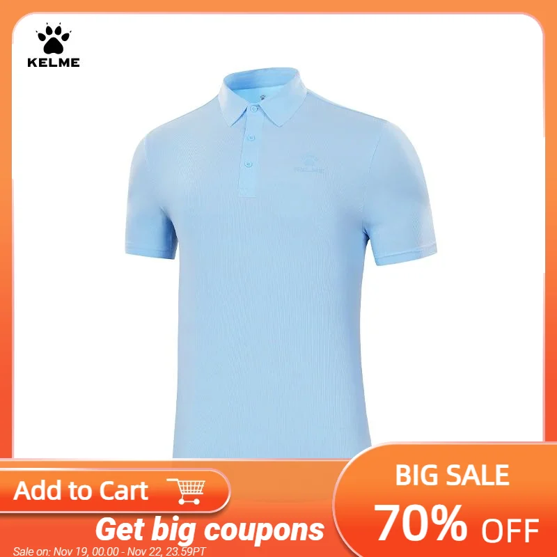 

KELME Embroidery 85% Cotton Polo Shirts for Men Casual Solid Color Slim Fit Mens Polos New Summer Fashion Brand Men Clothing