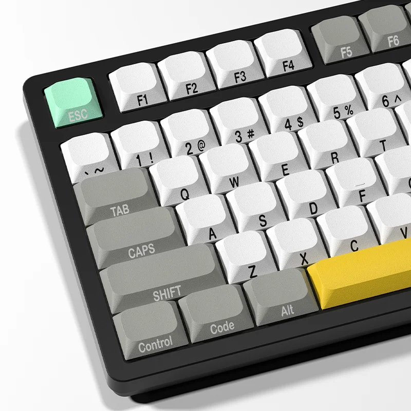 131 Tombol Keycap Tata Letak Sakelar Rendah Keycap Terukir Samping Sakelar MX Sublimasi Termal Lima Sisi untuk Keycap Profil Rendah Keyboard