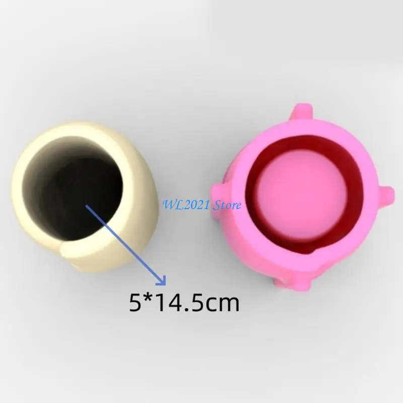 G5GC Flower Pot Mold Silicone Flowerpot Plant Vintage Mould Concrete Cement