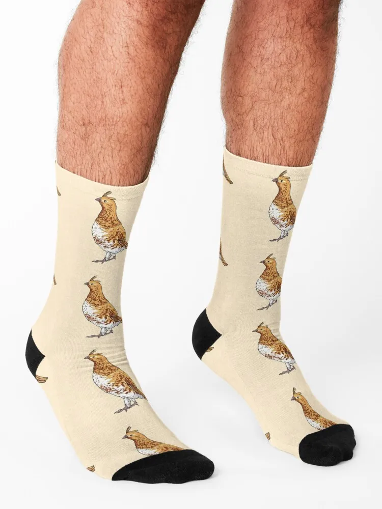 Ruffed Grouse State Bird of Pennsylvania Socks winter gifts Stockings Wholesale Non-slip Women's Socks Men's