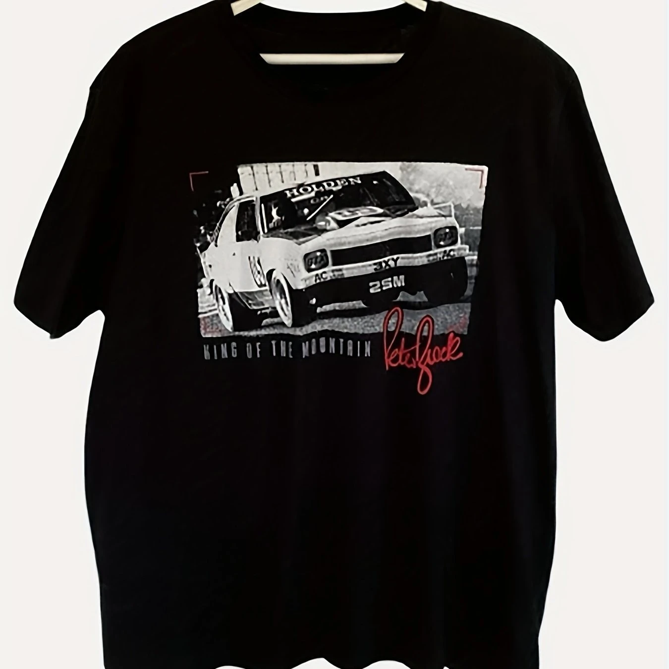 Peter Brock Vintage 1973 Holden Monaro Muscle Car Graphic T-Shirt Black Retro Automotive Tee Soft Everyday Shirt for Men Women