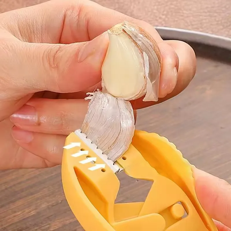 1pc Garlic Peeler Clips Multifunctional Vegetable Peeling Tool Garlic Peeling Removal and Root Pinching Ginger Masher Tool