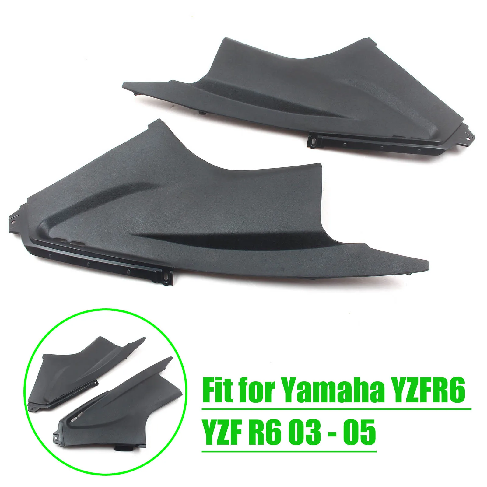 for Yamaha YZFR6 YZF R6 2003 2004 2005 Black Side Air Duct Cover Fairing Insert Part
