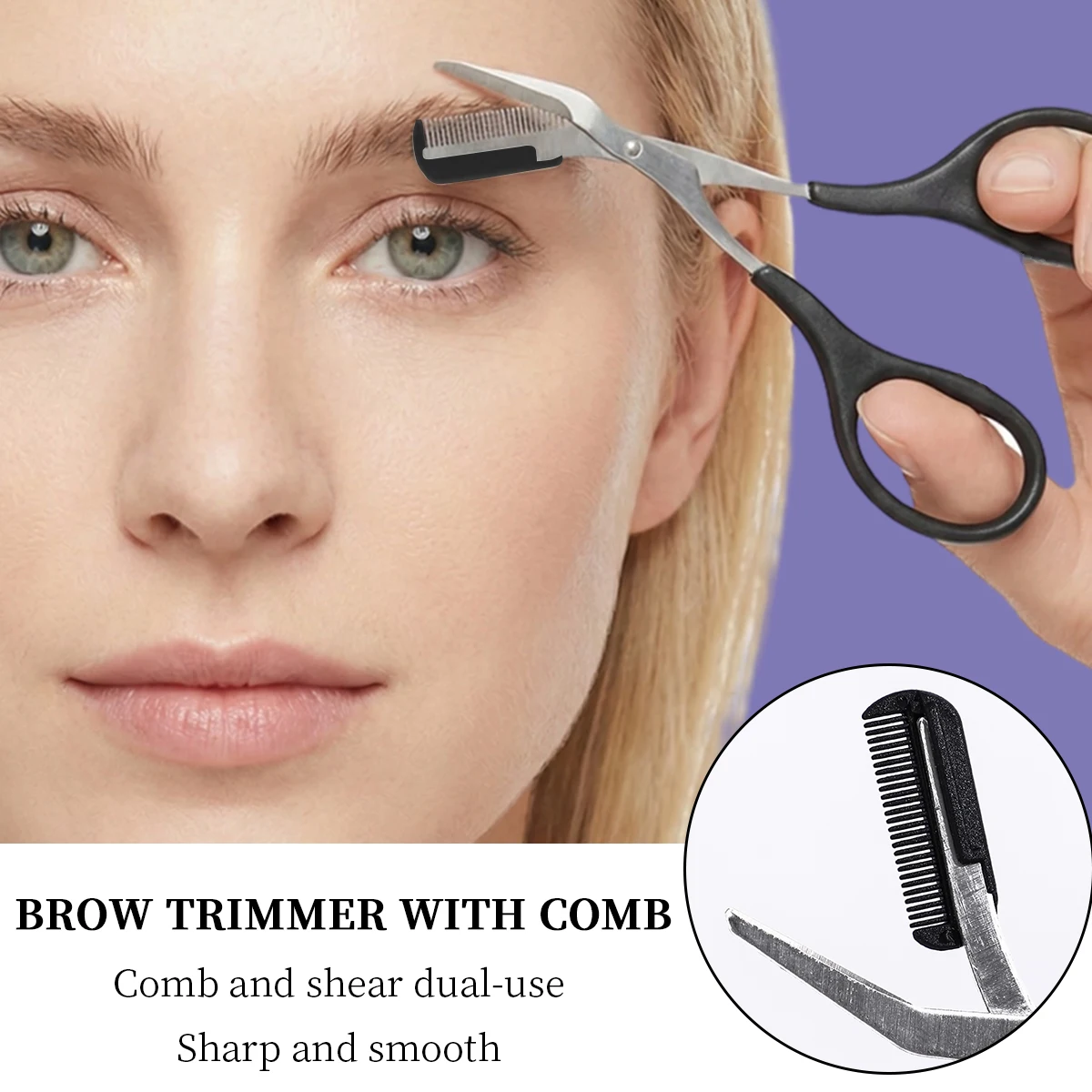 4/5/7/8-teiliges Wimpern-Werkzeug-Set, Augenbrauen-Trimmer aus Edelstahl, Augenbrauen-Trimmer und Haarentferner, geeignet für Männer und Frauen. – Detail 6