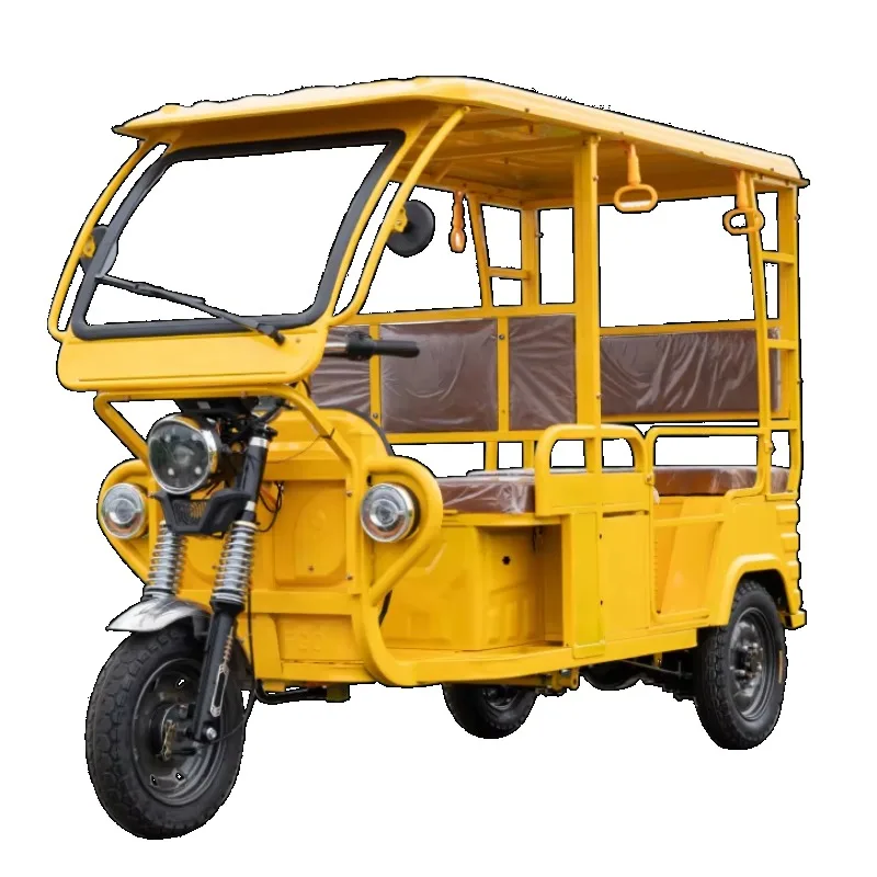 PST-06 Motorised Tourist 3 Wheel Open Body Electric Passenger Tricycle Tuk Tuk 1000W 400kg Payload 500kg Curb Weight T001