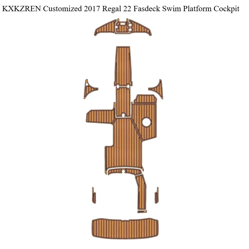 

KXKZREN индивидуальный коврик Regal 22, Fasdeck Swim Platform 2017, кокпит для лодки, коврик из пены EVA из искусственного тикового дерева, нескользящий коврик для яхты, каяка