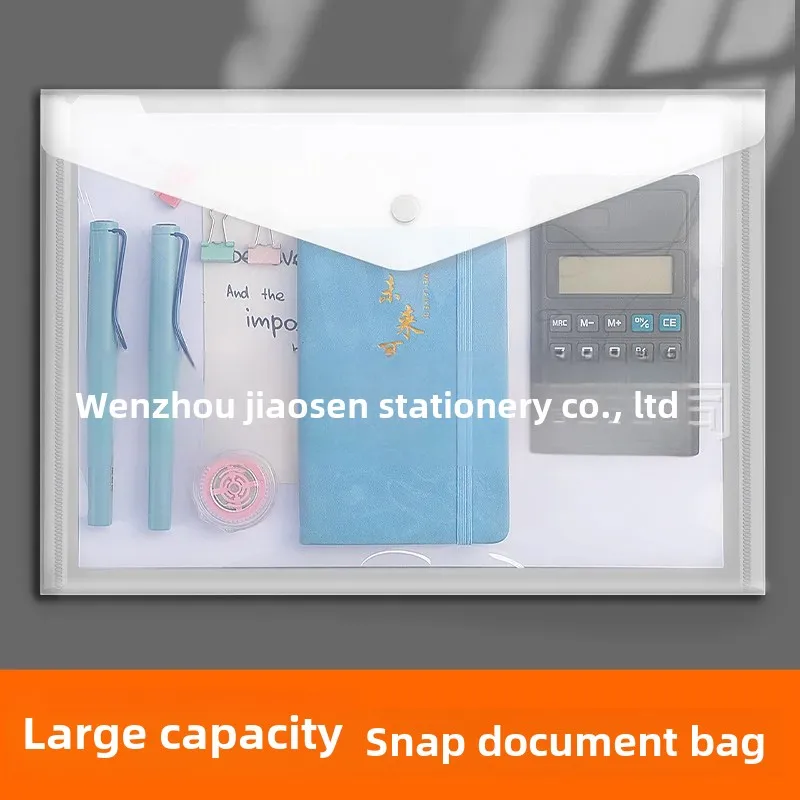 Large Capacity Waterproof Transparent FC File Folder Document Archive Storage Bag Receipt Invoice Bag Audit Trail Evidence Bag