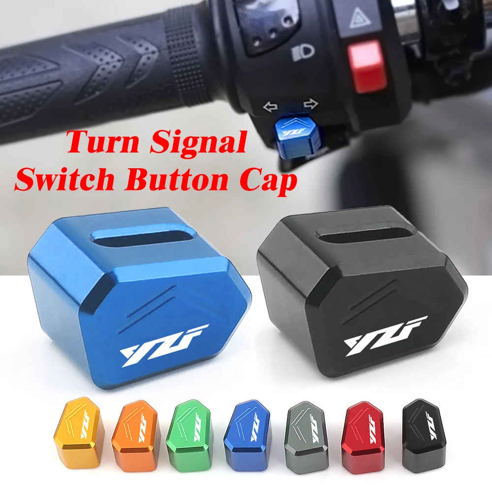 For Yamaha YZF R6 R1 R3 R7 R15 R25 R125 YZF R6 YZF R3 YZF R7 CNC Aluminum Accessories Switch Button Turn Signal Cap Cover