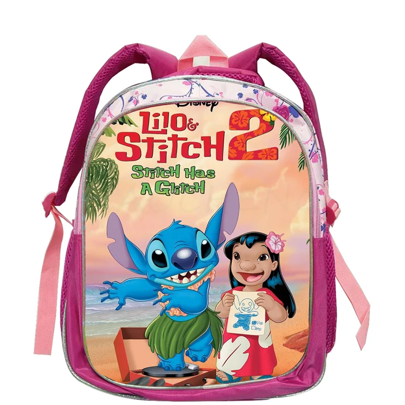 Disney New Arrival Lilo And Stitch School Bags Girls Cartoon Schoolbag Children Baby Kindergarten Bookbag Kid Mochila Infantil