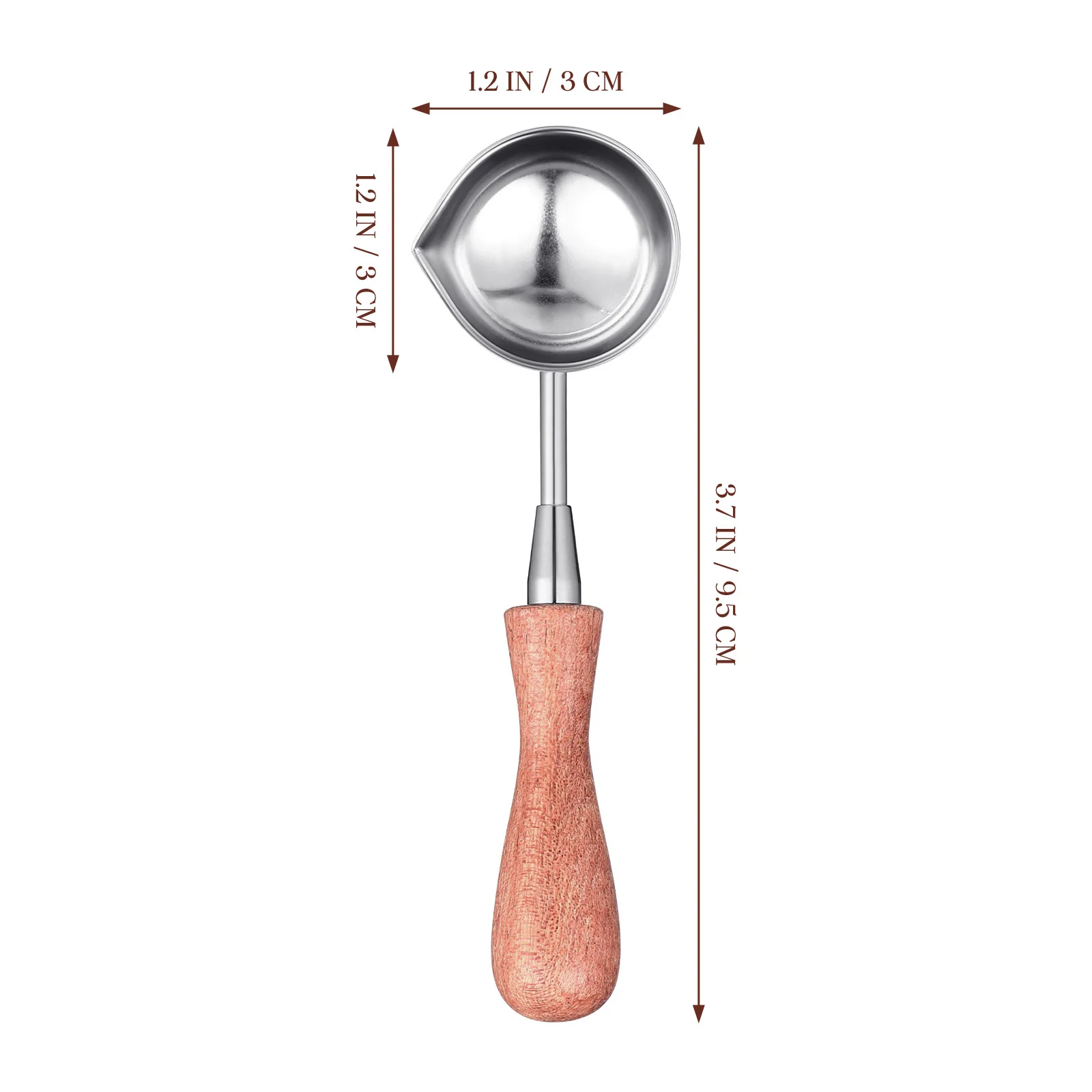 Cucchiaino per cera sigillante Manico in legno di rame Artigianato fai-da-te Sistema di fusione Cucchiai per fusione di cera Regalo perfetto Decorazioni fatte in casa