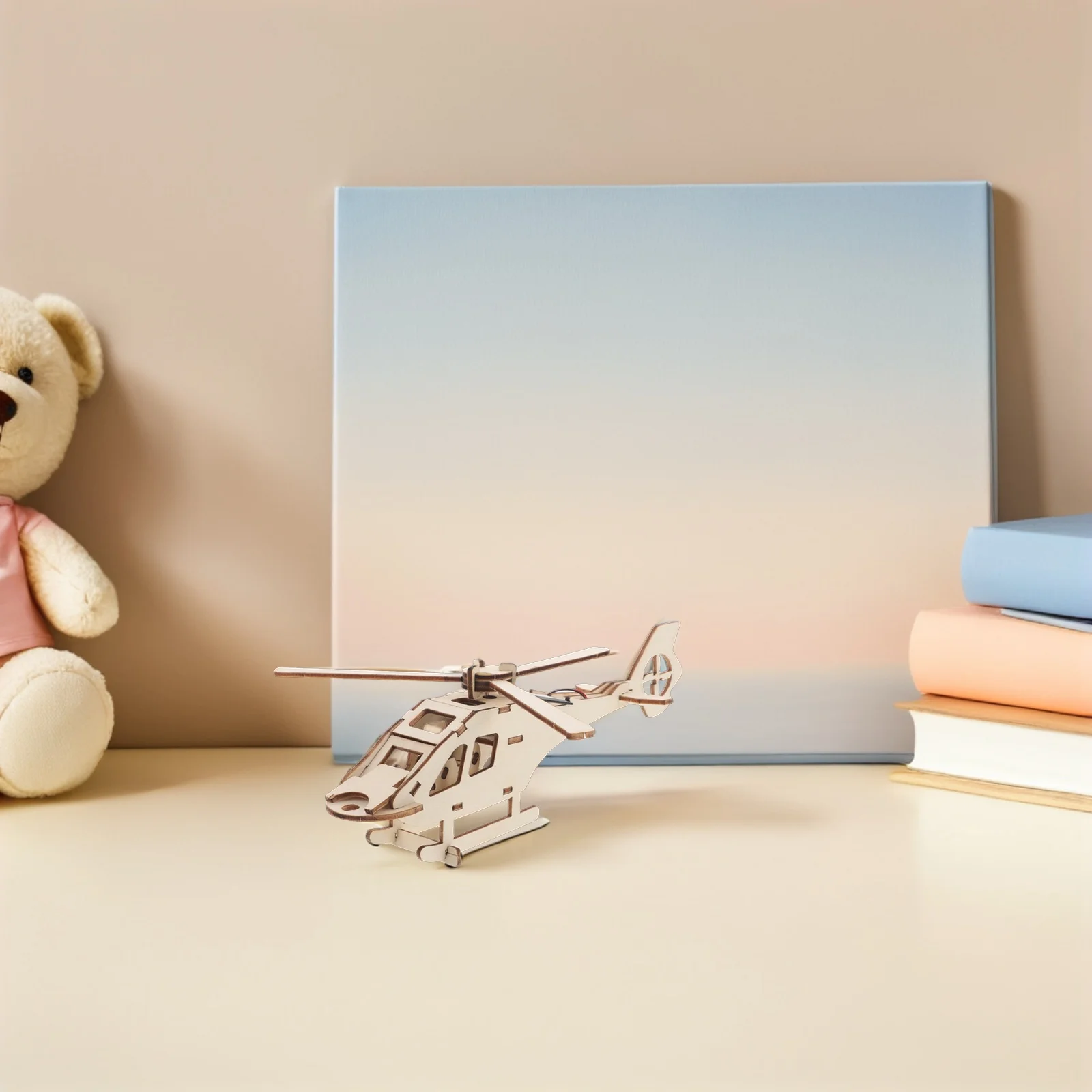 1 ensemble d'hélicoptère solaire en bois, Kit d'assemblage de bricolage, expérience scientifique pour enfants, ingénierie, Construction, projet éducatif