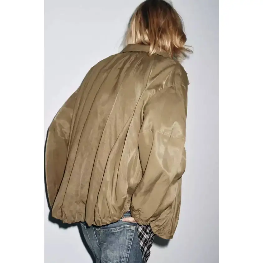 

Faionable Drifting Pilot Jaet Верхняя одежда Женская осенняя новинка Sle 2025 Wind Long Sve Пальто средней длины из полиэфирного волокна