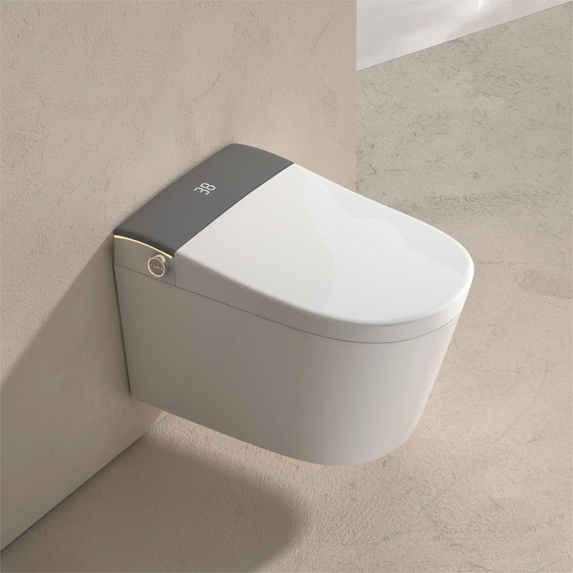 

Wall-Hung Smart Toilet With Automatic Ceramic Bidet Electric And Built-in Water Tank Intelligently Designed Smart WC
