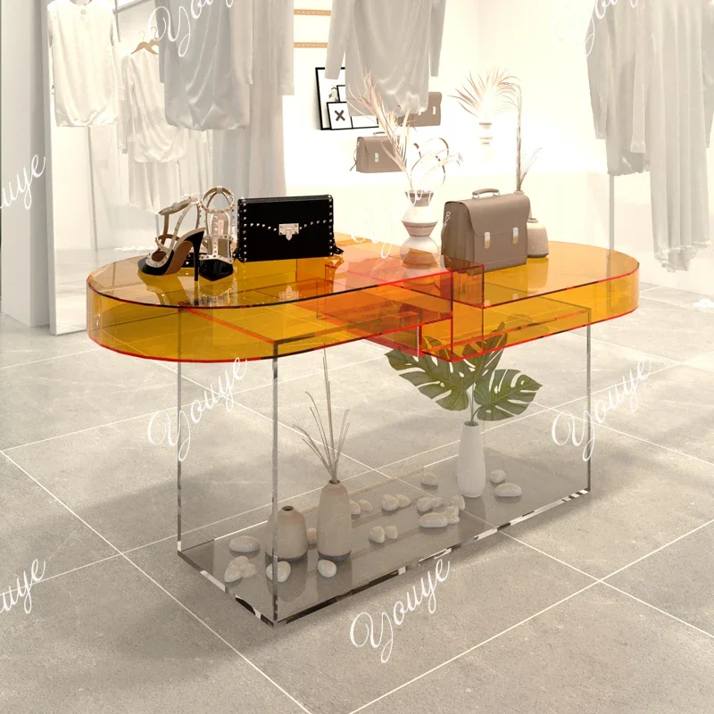 J Clothing Store Water Table Acrylic High And Low Display Table Shoe Bag Display Store Storage Display Table
