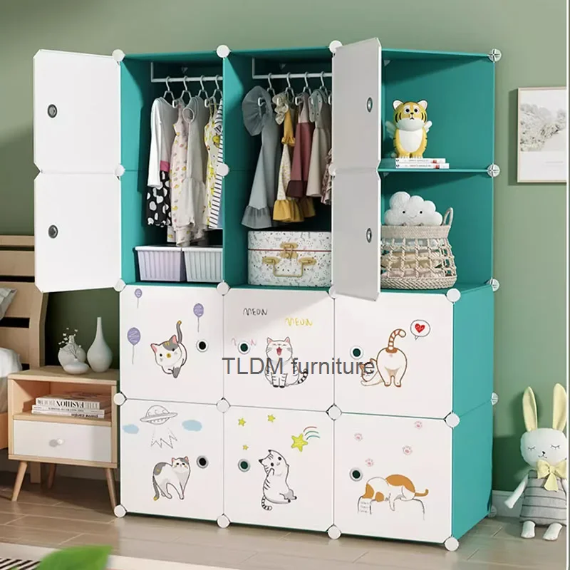 

Storage Clothes Wardrobe Cupboard Bedroom Shelf Partitions Closet Cube Jewelry Waredrobe Fabric Cheap Muebles Salon Furniture