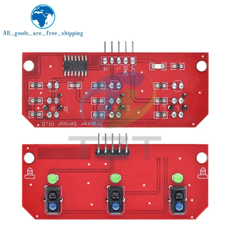 TZT Infrared Reflective Sensors Module TCRT5000 3-way Tracing/tracking Module Line Patrol Obstacle Avoidance Car Robot Module