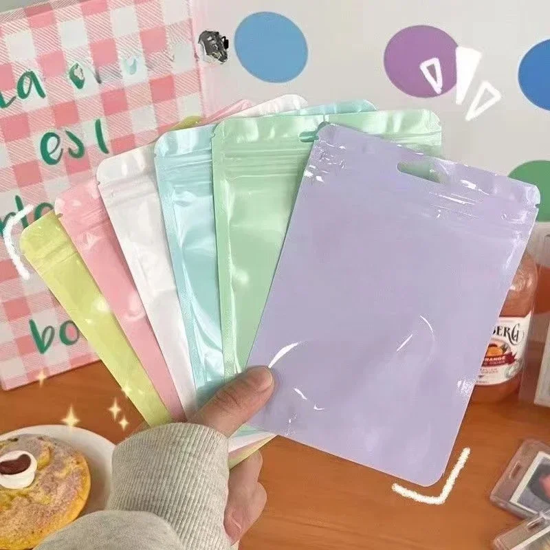 

10.5 * 15cm Color Self Sealing Storage Bag Card Collection Storage Protective Cover Ring Necklace Jewelry Packaging Sealed Bags