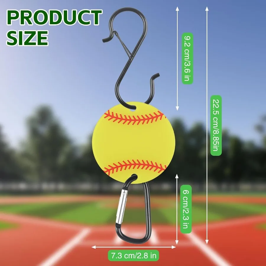 6 قطعة حقيبة الكرة اللينة رسوم السنانير مشبك حقيبة لرسوم حقيبة الظهر المعدنية هوك الرياضة رسوم هوك مع لوحة أكريليك رسوم السنانير للتعليق لينة