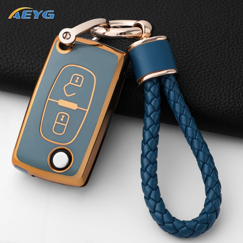 Car Key Case Cover For Peugeot 207 307 308 407 607 807 For Citroen C2 C3 C4 C5 C6 Auto Remote key Case Va2/Hu83 CE0523 CE0536