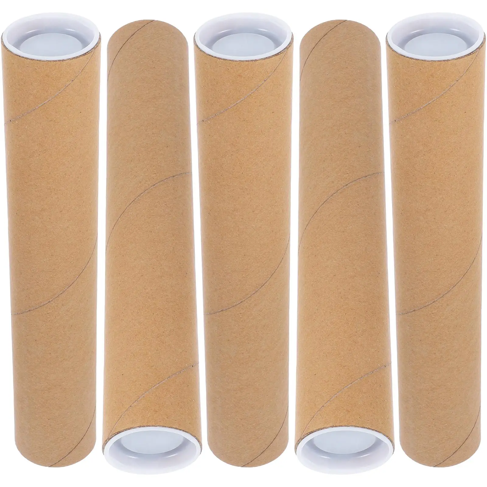 5 Pcs Postal Administration Documents Storage Tube Poster Mailer Pipe Paper Mural Tubes for Abs