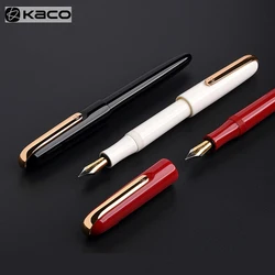 KACO MASTER Fountain Pen Luxury High End Electroplated Stainless Steel EF Nib чернилаBusiness Signature Stylo For Office GiftSet