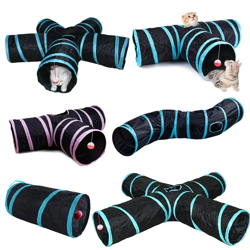 Cat Tunnel Pet Supplies Cat S T Pass Play Tunnel Foldable Tunnel Cat Toy Breathable Drill Barrel for Indoor Loud Paper