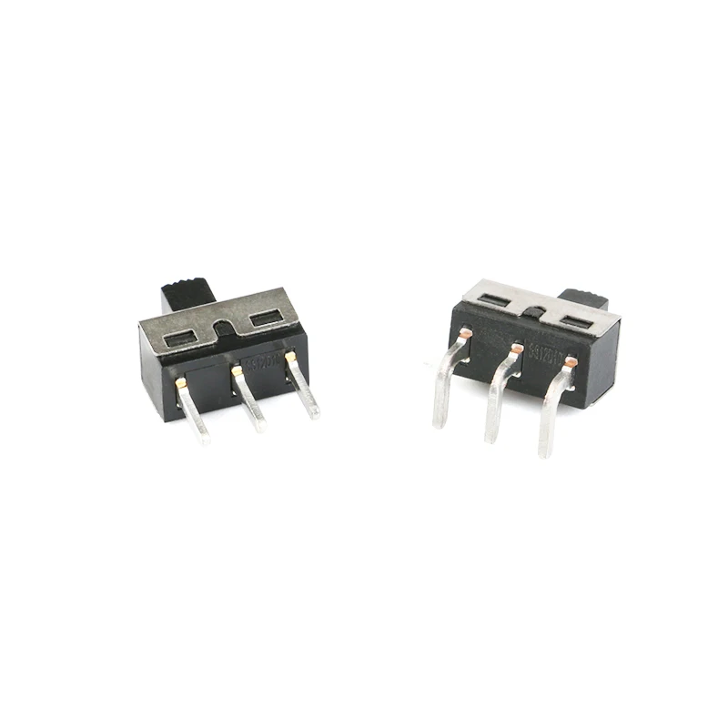 20 sztuk/2 sztuk SS12D10 SS12D06 przełącznik dwupozycyjny 3 piny proste stopy uchwyt wysoki 5mm wygięty 3A 250V przełączniki zasilania odstęp 4.7mm — zdjęcie 7