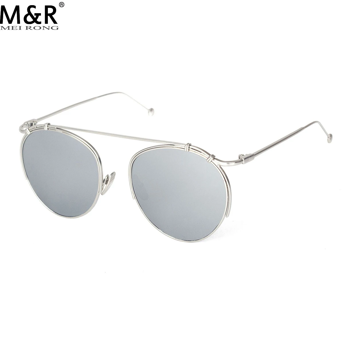 

2024 Trendy and Personalized Men's Oval Sunglasse Fashion Gradient Metal Eyeglass Frame Outdoor Driving Sun Protection Sunnies