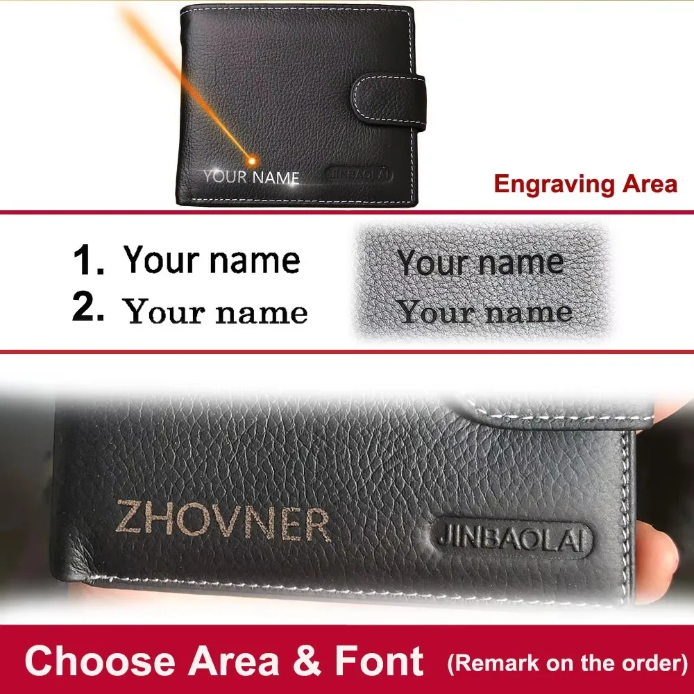 اسم النقش الرجال محافظ الرجعية حامل بطاقة جلدية حقيقية بسيطة سستة الذكور المحافظ عملة جيوب مقاطع المال الأسود