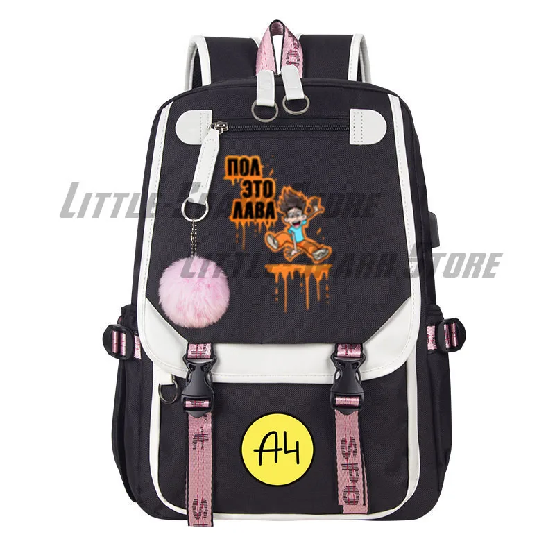 Merch A4 Lamba Children Students Schoolbag USB Charging Kids backpack high quality Boy girl Teens school bag Laptop Shoulder Bag image 5