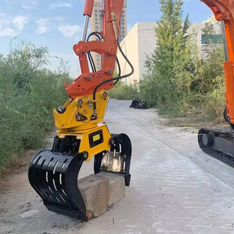 Customized Multifunctional Excavator Demolition Grab Heavy Duty Rotating Sorting Grab For Debris Brick Waste Handling