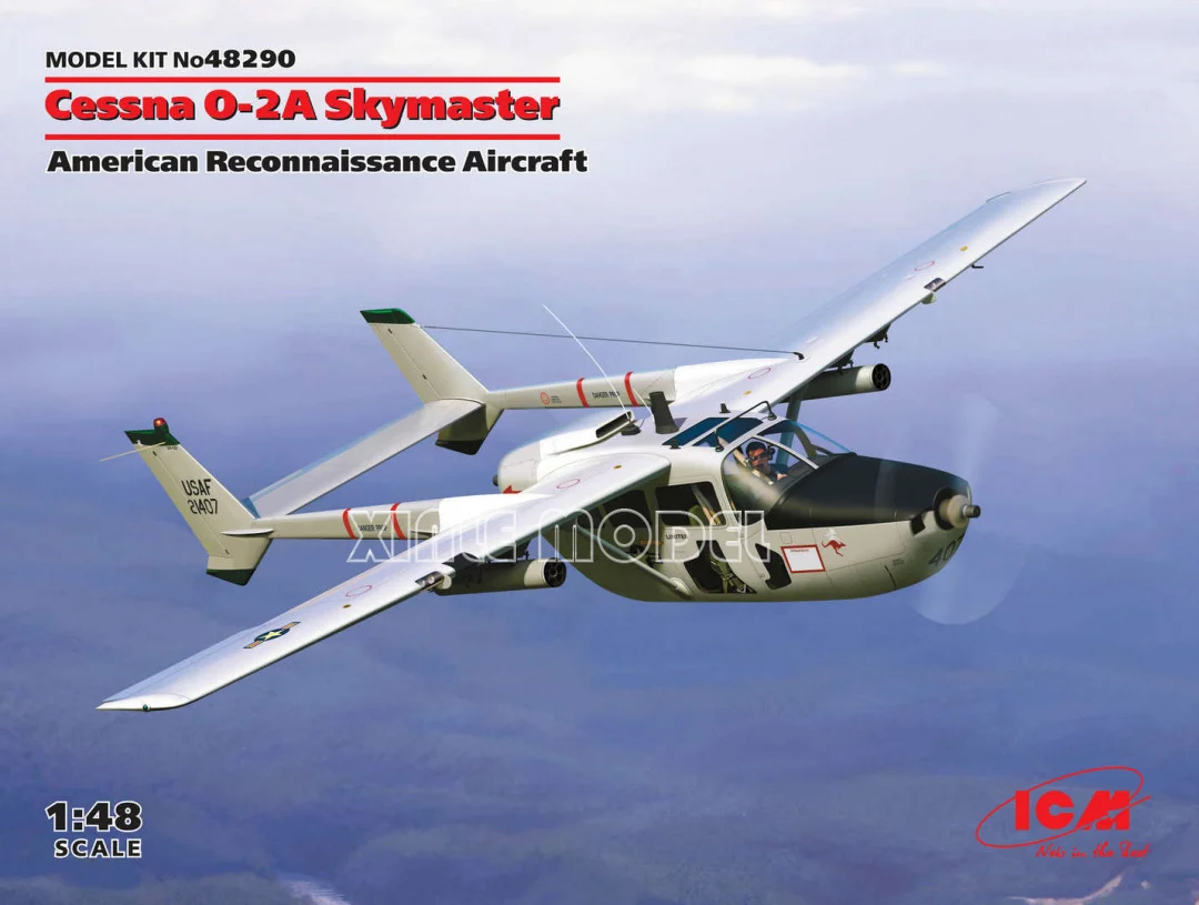 

ICM Plastic Assembled Aircraft Model Kit 48290 Cessna O-2A Skymaster American Reconnaissance Aircraft 1/48