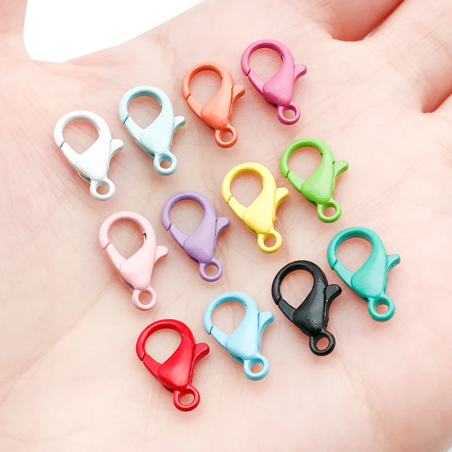 50 pz 8*14mm In Lega di Zinco Aragosta Chiusura Artiglio Catenacci Portachiavi per Braccialetti FAI DA TE Collane Orecchini Creazione di Gioielli Accessori