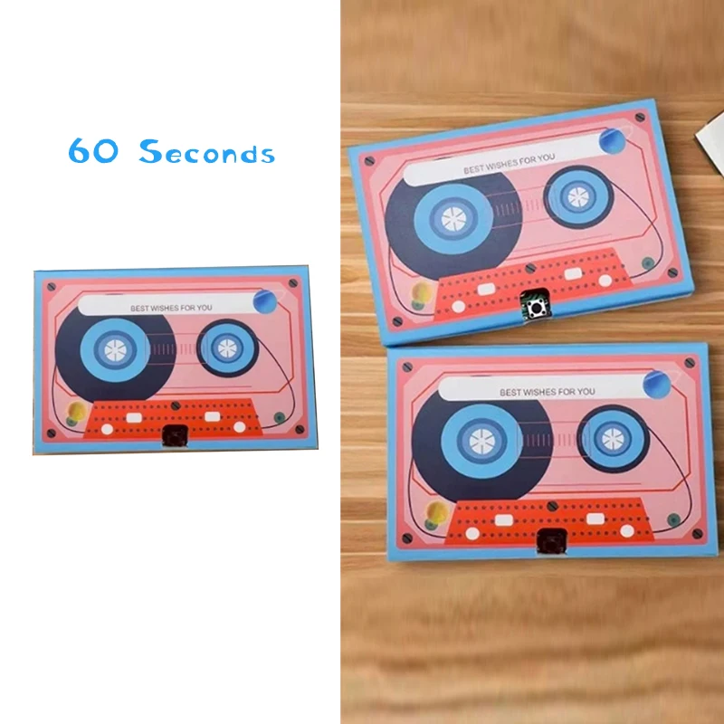 

1 Piece Anniversary Gift Message Recorder Cassette Recording Voice Tape Greeting Card Handmade Surprise For Birthdays