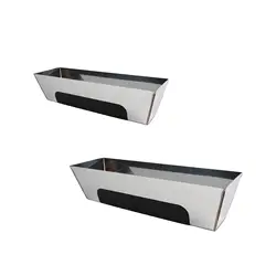 Stainless Steel Mud Pan With Anti Slip Pad Heavy duty Drywall Plaster Mud Pan Scraping Bar for DIY Plastering Tools