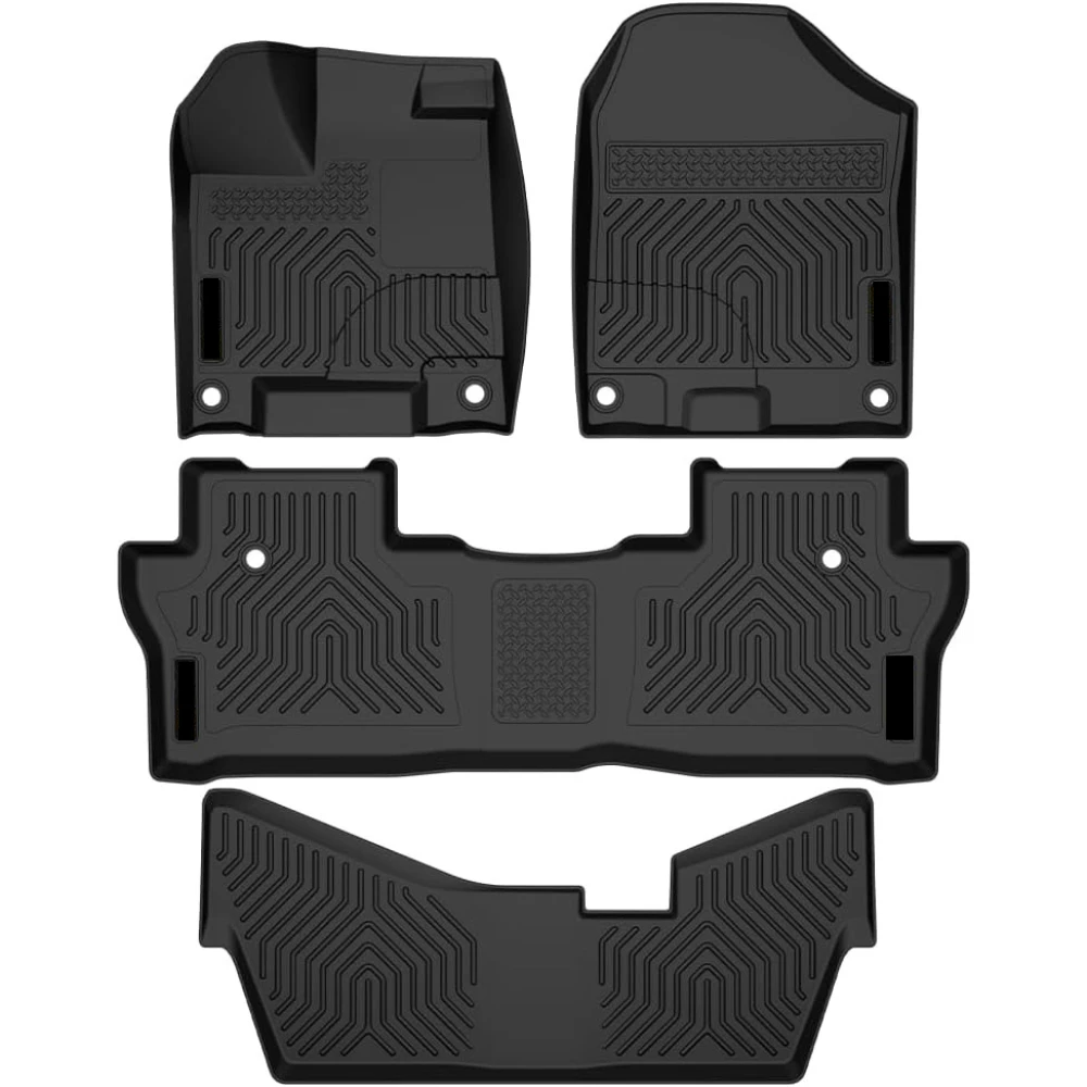 

TPE Floor Liners for Honda Pilot 2016-2022,1st 2nd 3rd Row Cargo Liner Accessories,All-Weather Full Cover Protection